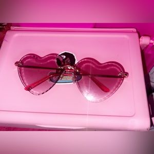 Pink heart sunglasses